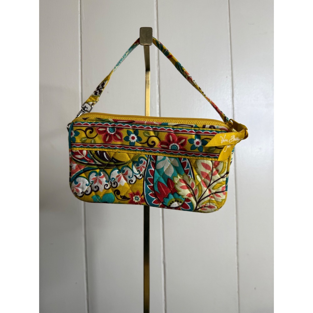 Vera Bradley Shoulder Bag Women's Floral Quilted Crossbody Small Wristlet Inside - Picture 6 of 16